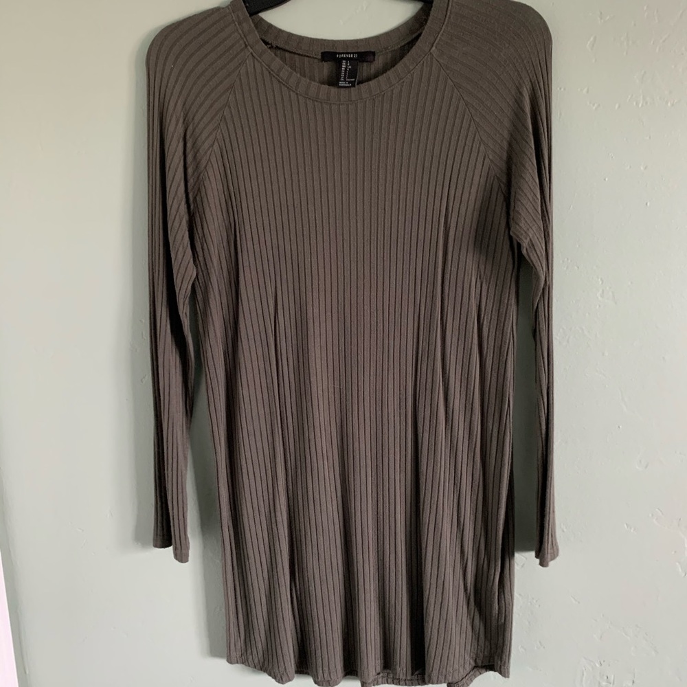 green long tee/dress